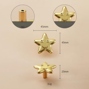 Solid Brass Cabinet Pulls & Knobs - Gold Finish Furniture Hardware - view 3