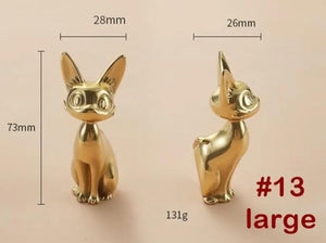 Solid Brass Cabinet Pulls & Knobs - Gold Finish Furniture Hardware - view 3