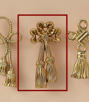 Solid Brass Floral Cabinet Pulls & Knobs - Gold Finish for Cabinets - view 6