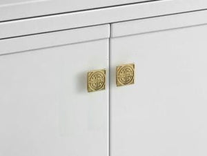 Solid Brass Square Cabinet Pulls & Knobs - Gold Finish for Cabinets - view 7