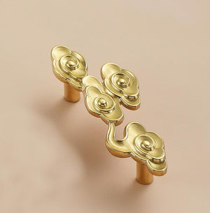 Solid Brass Floral Cabinet Pulls & Knobs - Gold Finish for Cabinets - view 6