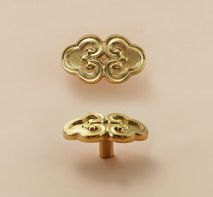 Solid Brass Floral Cabinet Pulls & Knobs - Gold Finish for Cabinets - view 8