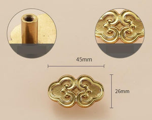 Solid Brass Floral Cabinet Pulls & Knobs - Gold Finish for Cabinets - view 7