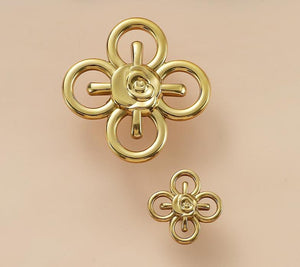 Solid Brass Floral Cabinet Pulls & Knobs - Gold Finish for Cabinets - view 7