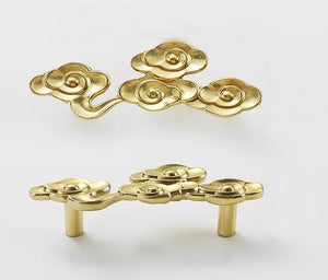 Solid Brass Floral Cabinet Pulls & Knobs - Gold Finish for Cabinets - view 7