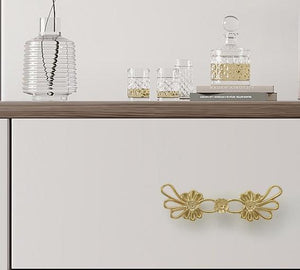 Solid Brass Floral Cabinet Pulls & Knobs - Gold Finish for Cabinets - view 8