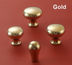 Solid Brass Round Cabinet Pulls & Knobs - Silver Finish Hardware - #2 Silver (medium) / 1pc