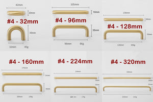 Solid Brass Cabinet Pulls & Knobs - Silver Finish for Wardrobes - #4 Brass 96mm / 1pc