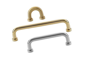 Solid Brass Cabinet Pulls & Knobs - Silver Finish for Wardrobes - #4 Brass 32mm / 1pc