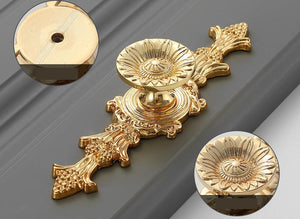 Solid Brass Floral Cabinet Pulls & Knobs - Gold Finish for Cabinets - view 8