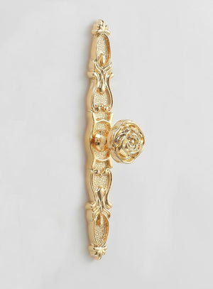 Solid Brass Floral Cabinet Pulls & Knobs - Gold Finish for Cabinets - view 6