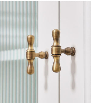 Solid Brass Vintage Cabinet Pulls & Knobs - Antique Bronze Finish - No.6 - 224mm / 1pc