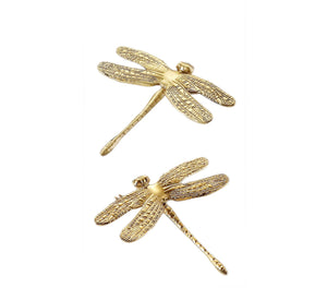 Solid Brass Floral Cabinet Pulls & Knobs - Gold Finish for Cabinets - #4 / 1pc