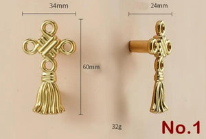 Solid Brass Floral Cabinet Pulls & Knobs - Gold Finish for Cabinets - view 5