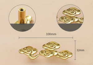 Solid Brass Floral Cabinet Pulls & Knobs - Gold Finish for Cabinets - view 8
