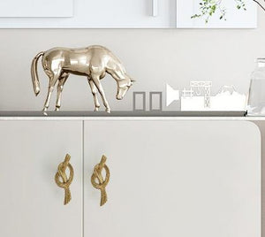 Solid Brass Floral Cabinet Pulls & Knobs - Gold Finish for Cabinets - view 7