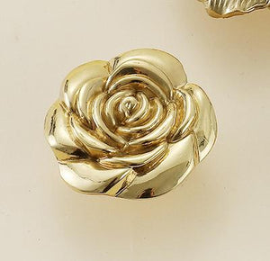 Solid Brass Floral Cabinet Pulls & Knobs - Gold Finish for Cabinets - view 6