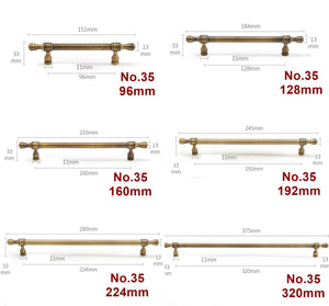 Solid Brass Vintage Cabinet Pulls & Knobs - Furniture Hardware - No.9 / 1 pc