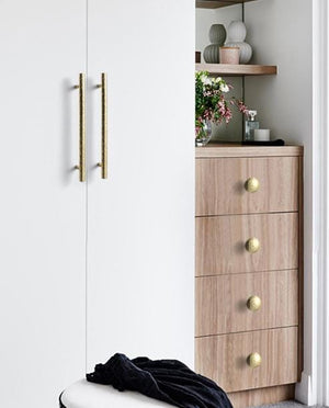 Solid Brass Cabinet Pulls & Knobs - Gold Finish Furniture Hardware - view 4