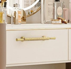 Solid Brass Cabinet Pulls & Knobs - Gold Finish Furniture Hardware - view 4
