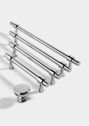 Solid Brass Cabinet Cup Pulls - Silver Finish Decorative Hardware - #7 - 28mm / 1pc