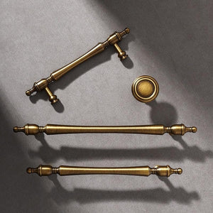 Solid Brass Round Cabinet Pulls & Knobs - Antique Bronze Finish - view 6