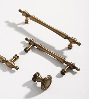 Solid Brass Round Cabinet Pulls & Knobs - Antique Bronze Finish - view 10