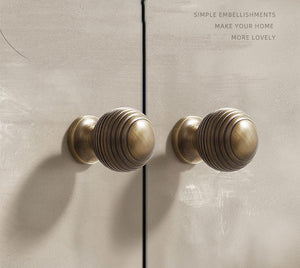 Solid Brass Round Cabinet Pulls & Knobs - Antique Bronze Finish - view 4