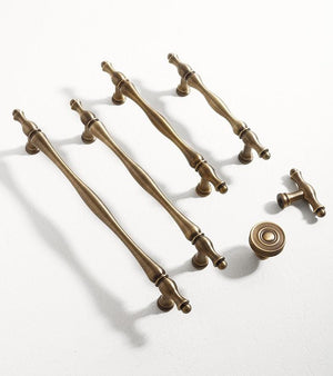 Solid Brass Round Cabinet Pulls & Knobs - Antique Bronze Finish - view 8