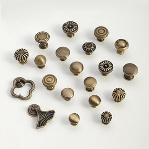 Solid Brass Cabinet Cup Pulls - Antique Bronze Finish for Cabinets - #5 - 30mm / 1pc