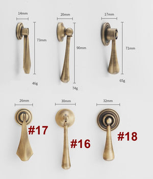Solid Brass Floral Cabinet Pulls & Knobs - Art Deco Hardware - #5 / 1pc