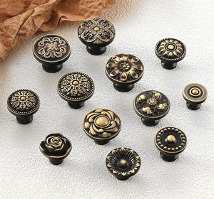 Solid Brass Round Cabinet Pulls & Knobs - Bronze Finish Hardware - #1 - 24mm / 1pc
