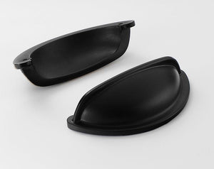 Solid Brass Round Cabinet Cup Pulls - Brushed Gold Finish Hardware - #2 Black Bronze / 1pc
