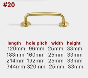 Solid Brass Cabinet Cup Pulls - Furniture for Cabinets & Drawers - #8 / 1pc