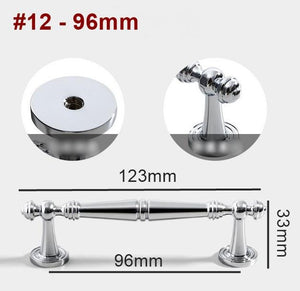 Solid Brass Cabinet Cup Pulls - Silver Finish Decorative Hardware - #4 / 1pc