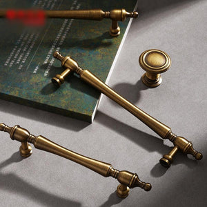 Solid Brass Round Cabinet Pulls & Knobs - Antique Bronze Finish - view 8