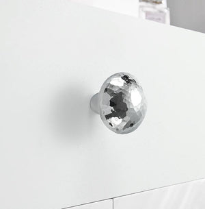 Solid Brass Geometric Cabinet Pulls & Knobs - Chrome Finish Hardware - #4 - 24mm / 1pc