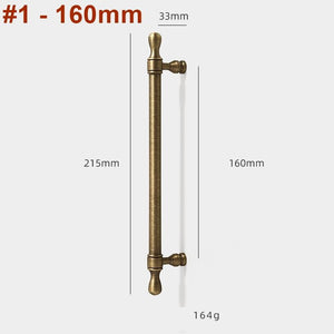 Solid Brass Round Cabinet Pulls & Knobs - Antique Bronze Finish - view 7