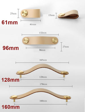 Solid Brass Round Cabinet Pulls & Knobs - Matte Gold Finish Hardware - Black 96mm / 1pc