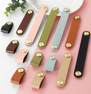Solid Brass Round Cabinet Pulls & Knobs - Matte Gold Finish Hardware - Black 61mm / 1pc