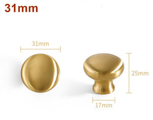 Solid Brass Vintage Cabinet Pulls & Knobs - Furniture Hardware - 33mm / 1pc