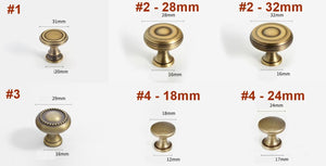 Solid Brass Cabinet Cup Pulls - Antique Bronze Finish for Cabinets - #2 - 28mm / 1pc