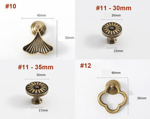Solid Brass Cabinet Cup Pulls - Antique Bronze Finish for Cabinets - #4 - 18mm / 1pc