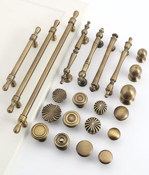 Solid Brass Round Cabinet Pulls & Knobs - Antique Bronze Finish - #1 - 20mm / 1pc