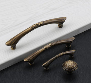 Solid Brass Round Cabinet Pulls & Knobs - Aged Bronze Finish - Bronze - 64mm / 1pc