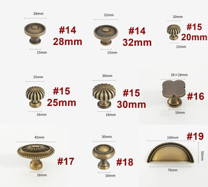 Solid Brass Cabinet Cup Pulls - Antique Bronze Finish for Cabinets - #3 / 1pc