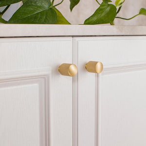 Solid Brass Round Cabinet Pulls & Knobs - Mid-Century Hardware - #4 T-Shape 50mm / 1 pc