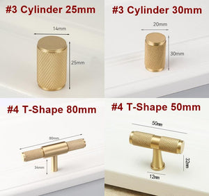 Solid Brass Round Cabinet Pulls & Knobs - Mid-Century Hardware - #1 Round 35mm / 1 pc