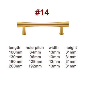 Solid Brass Art Deco Cabinet Pulls & Knobs - Gold Finish Hardware - #2 - 25mm / 1 pc