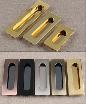 Alloy Flush Cabinet Pulls - Red Bronze Finish Decorative Hardware - Bronze - 106mm / 1pc